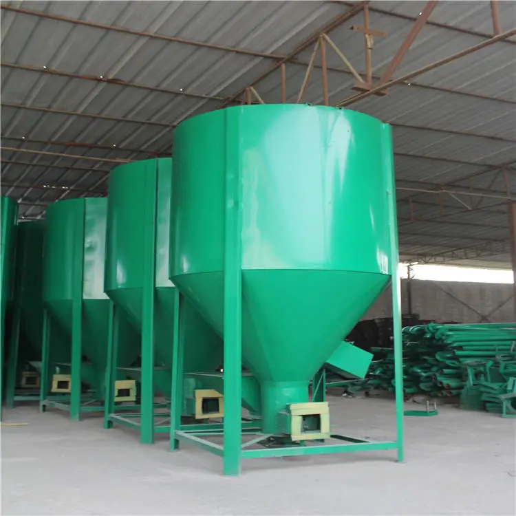 Programmable vertical 1 ton stationary poultry animal cattle feed grinder mixer price in kenya for sal for sale with CE approved