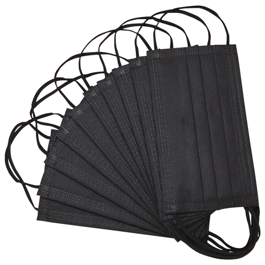 Printed Wholesale Logo masker  Disposable Reuseable Facemask Black Reusable  Mouth 3 Ply 100 Pcs All face Mask