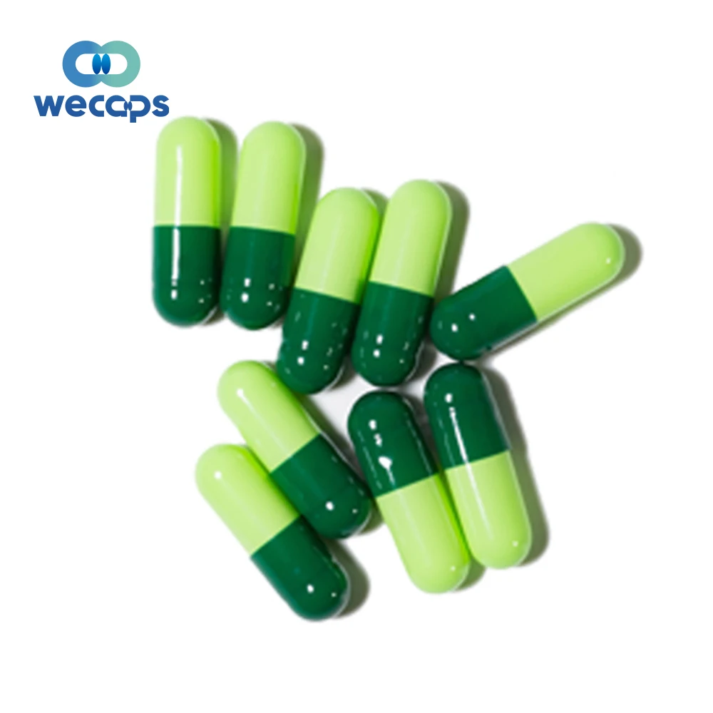 Wecaps Support Custom Green Gelatin Capsule Hard Empty Capsule Shell Drug Empty Capsule
