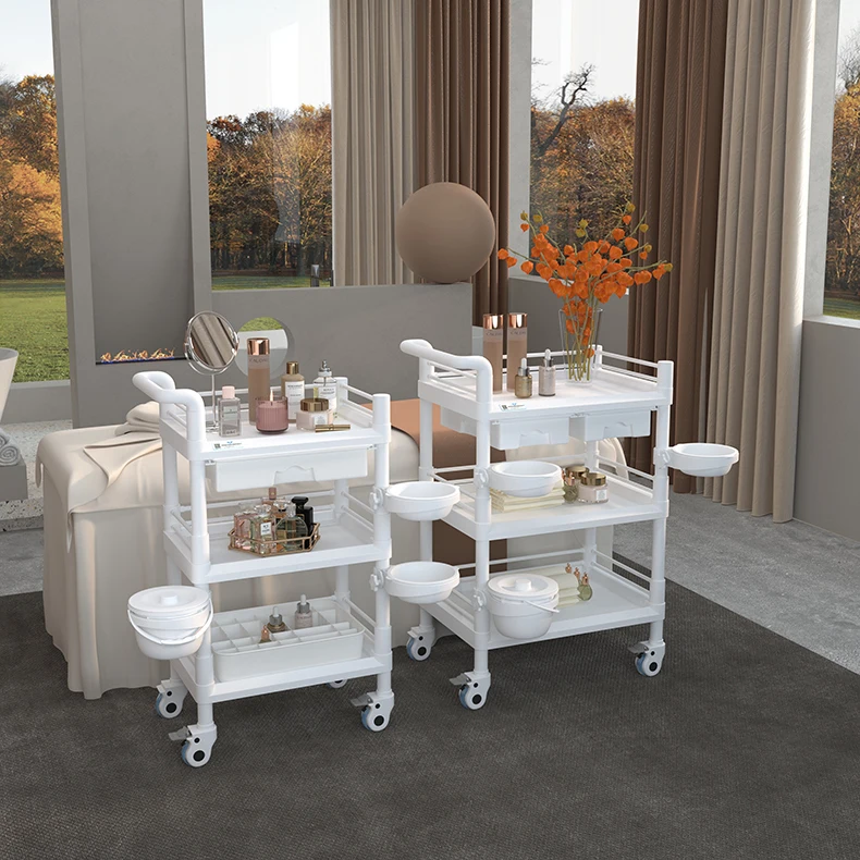 Китайский производитель оптовая продажа тележка для салонов красоты Высококачественная колесная косметического автомобиля многофункциональная