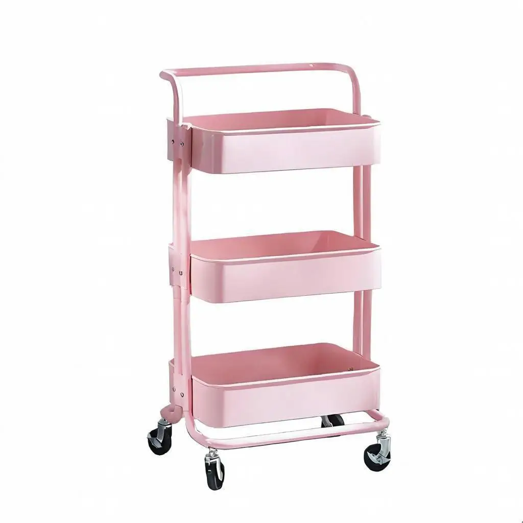 Movable storage rack kitchen storage rack living room snack trolley multi-functional storage rack salon tool cart