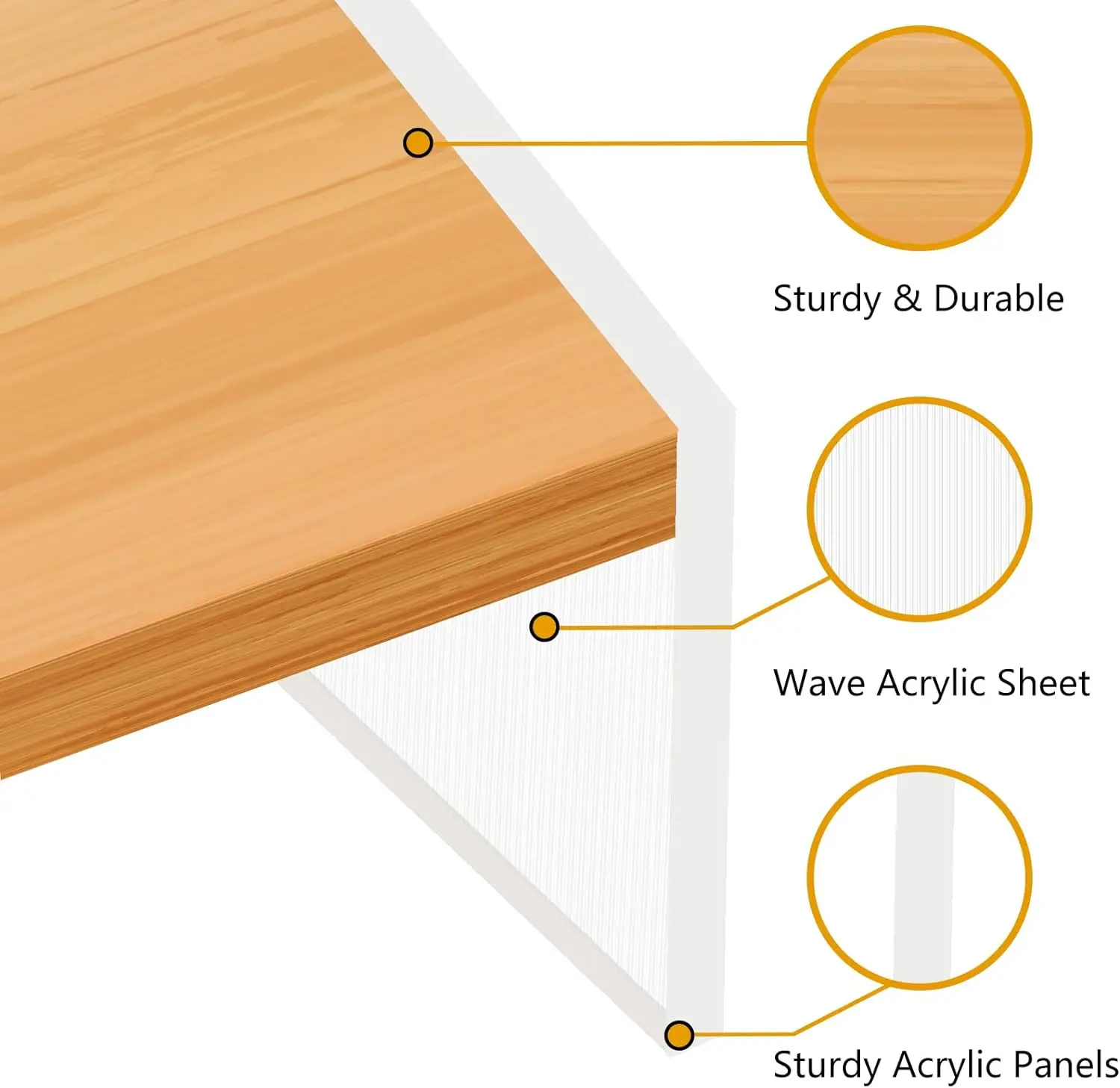 Wood stands for laptop computers, 2 Tier Dual computer display stand with Acrylic Legs Office Desk Shelf Organizer