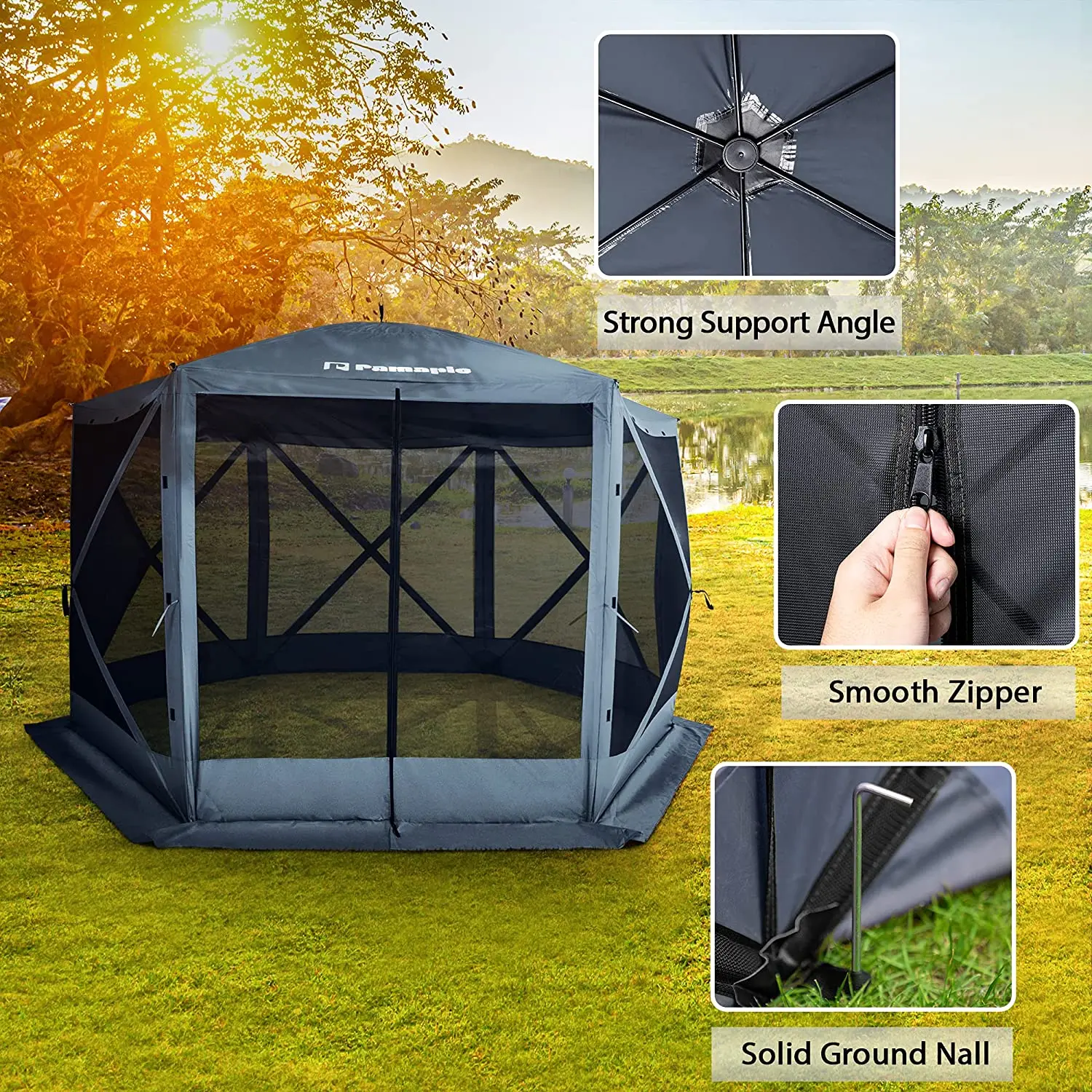 HUB Quick Set Up Tent Escape Portable Pop up outdoor Camping screen Gazebo