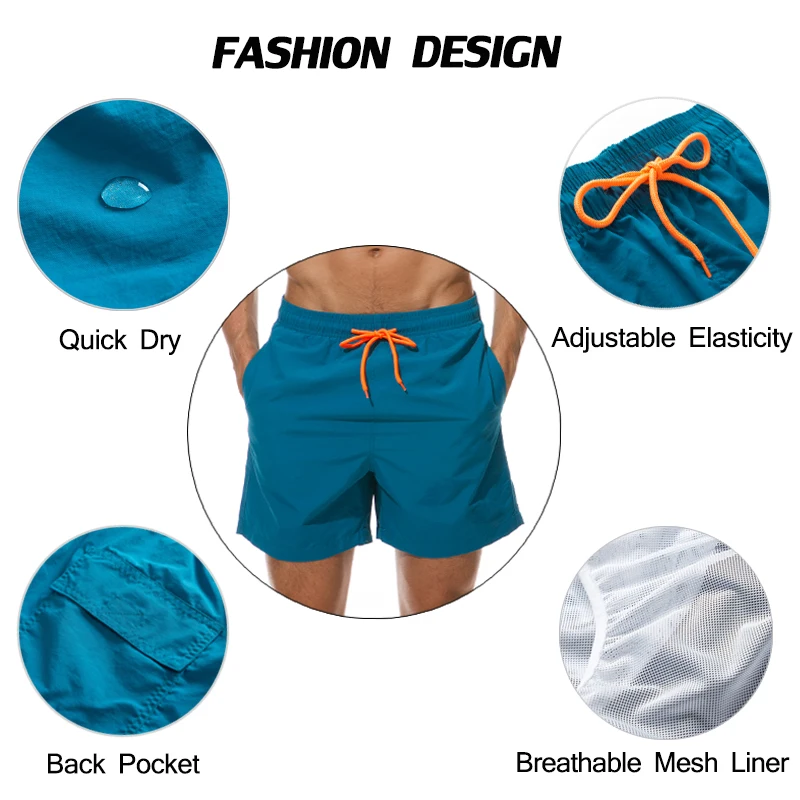 Custom Mesh Swimwear Quick-Dry Polyester Swim Shorts and Gym Running Sports Shorts Set for Men Beach Board Shorts