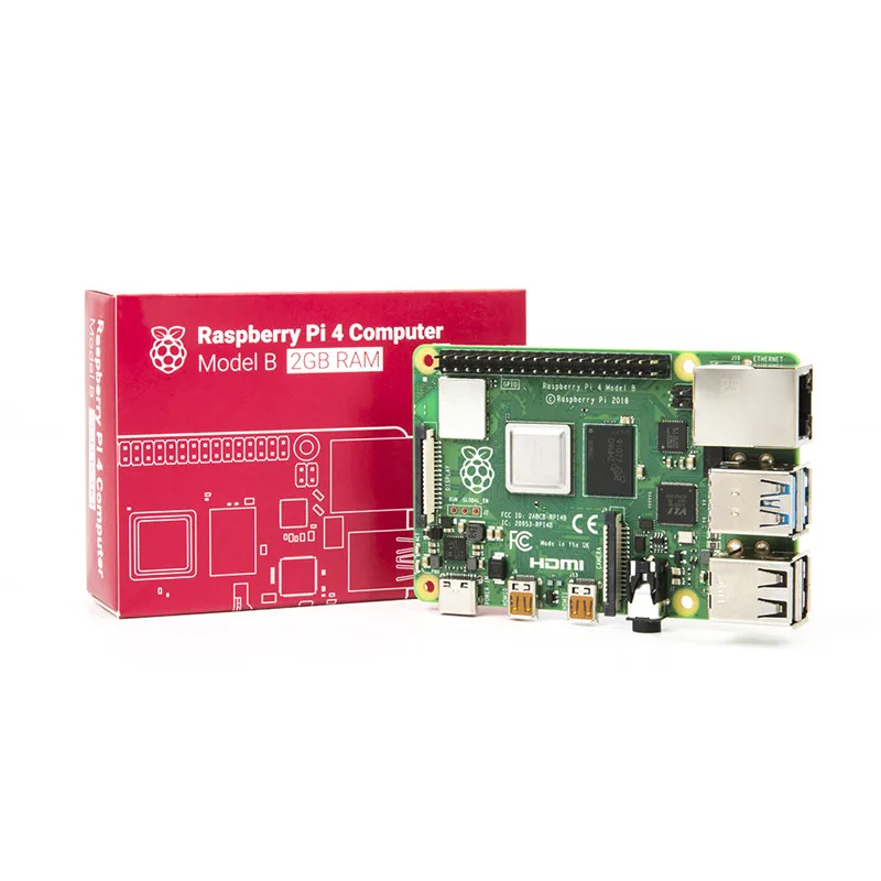 Hot Selling Raspberry Pi 4 Model B BCM2711 Quad-core Cortex-A72 1.5GHz 2GB RAM with Dual Band WIFI Blueteeth Support POE