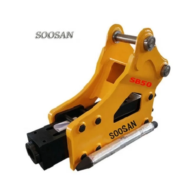 factory price SB50  box type hydraulic rock hammer hydraulic breaker for excavator loader 100mm chisel
