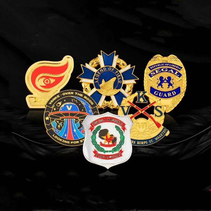 Custom Company Logo Shape Badge Creative Enamel Metal School Emblem Brooch Lapel Pin