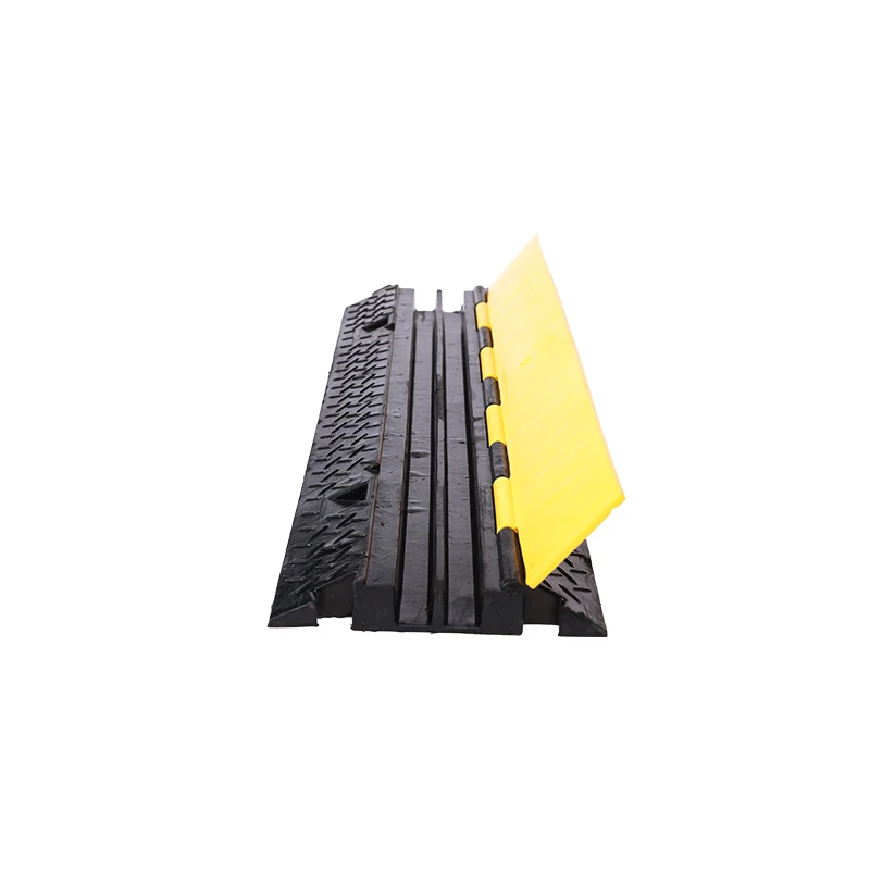 2 Channel Floor Cover Cable Bridge Rubber Cable Cross Protector