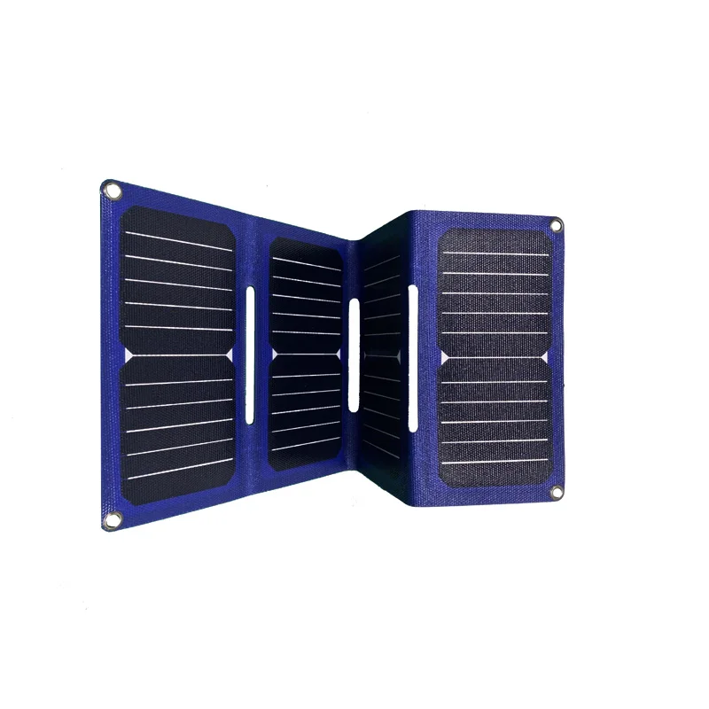 
China factory portable foldable solar charger 4 fold waterproof for power bank mobile phone 
