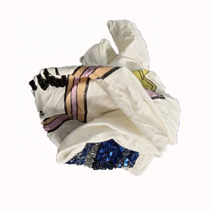 Oil Cleaning Light Color Cotton T Shirt Textile Waste Reusable Cut Pieces Industrial Wiping Rags