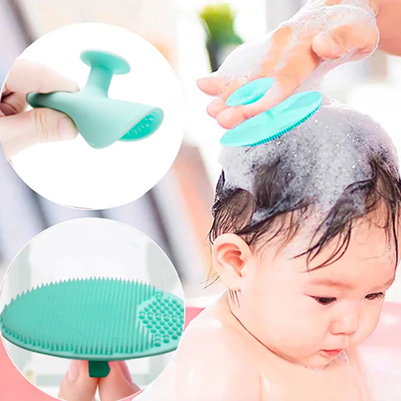 Baby massage comb bath wipe soft shampoo brush silicone baby shampoo brush