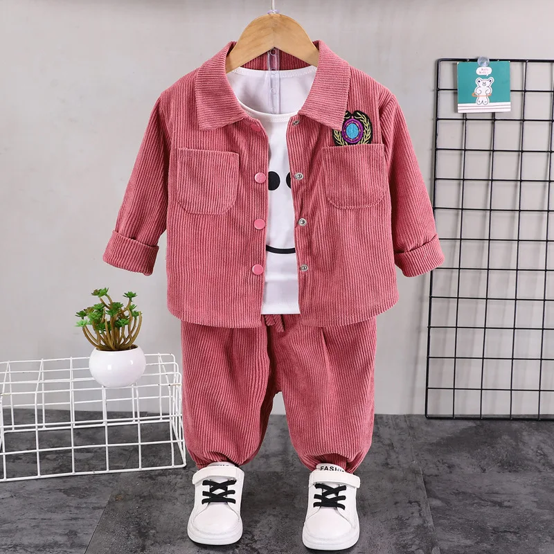 2024 New Spring Autumn Children Clothes Long Sleeve Baby Uniform 2 Piece Set Casual Clothing For Boys Girls