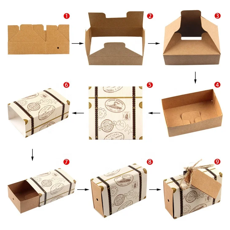 Ourwarm 10 pcs Wedding Candy Suitcase Shaped Gift Box Paper Gift Box Packaging