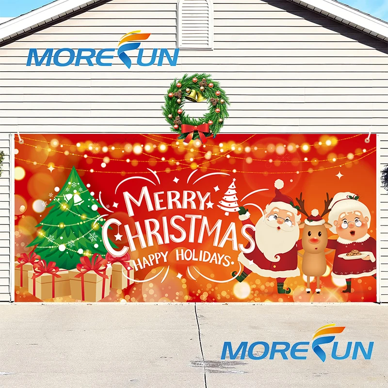 Merry Christmas Decorative Outdoor Display Tapestry Christmas Decoration Garage Banner Custom backdrop large background banner