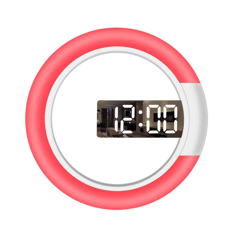 Decorative Wall Clock Digital For Electronic Clocks Alarm Mirror Usb High Quality 2 China 7 Colors3D Led With Remote Home