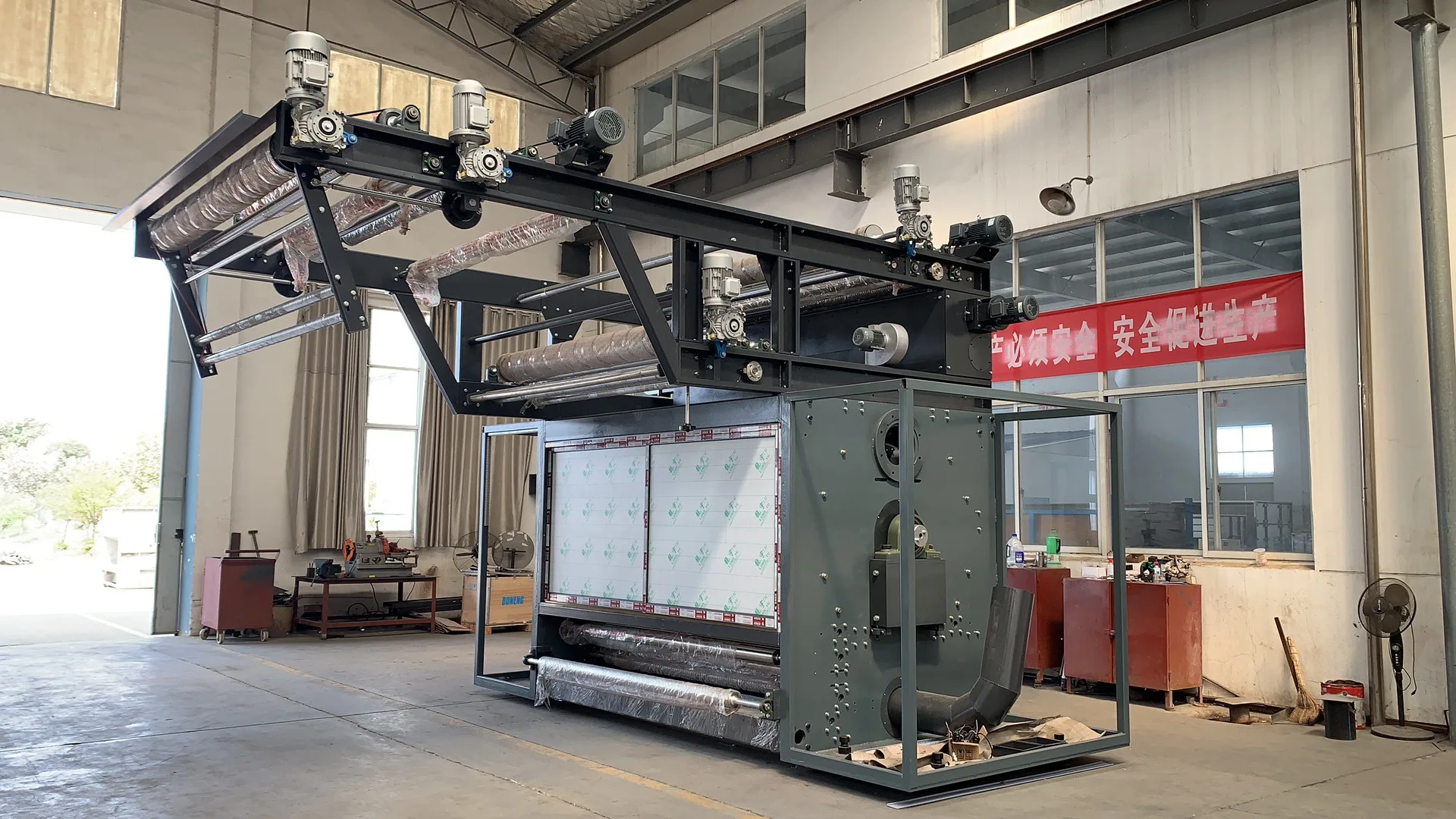 Hot Ten Roll sueding machine with PLC control/man-machine interface/touch screen and button control
