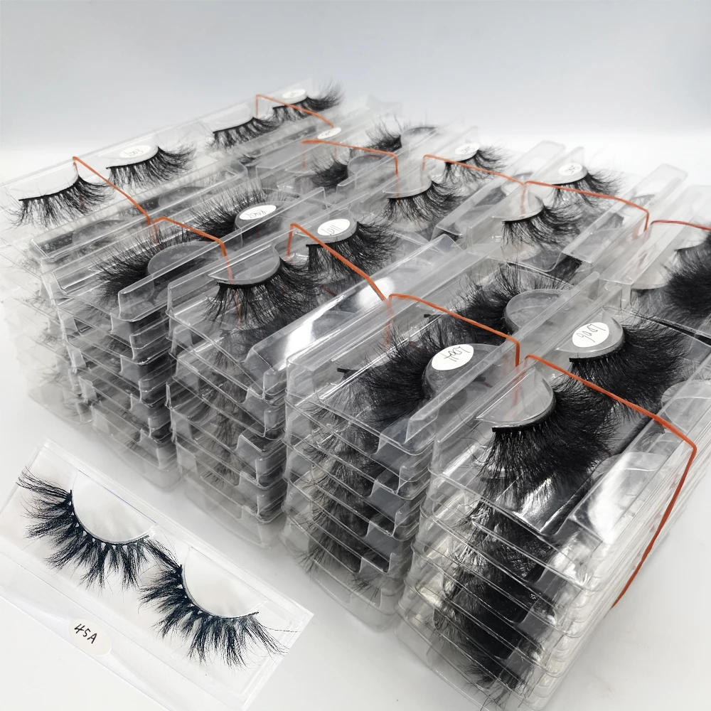 Cheap price real mink lashes wholesale vendor 25mm vendor mink lashes 3d 25mm fluffy mink eyelashes