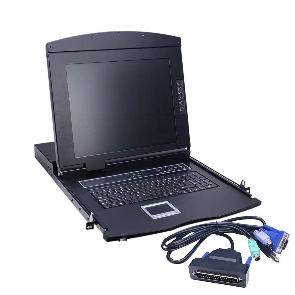 Module Design 1280*1024@60Hz 17 Inch Singlerail VGA LCD KVM Console With Monitor