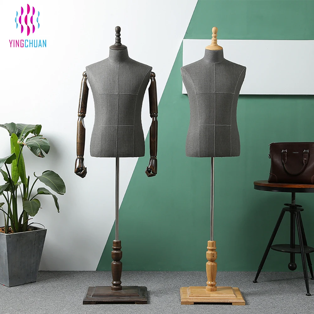 Male fashion fabric display mannequin for garment suit