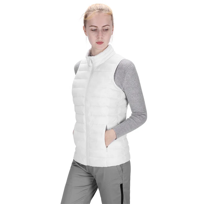 
Winter Warm Women Gilet Lightweight Outdoor Sleeveless Puffer Waistcoat High Quality Windproof Down Vest 