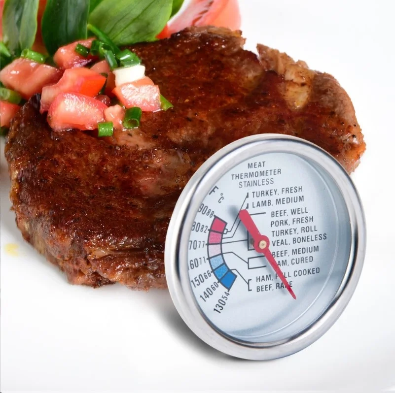 Kitchen Food  Cooking  Thermometer Probe Thermometer Food Meat Gauge BBQ Smoker Grill Dial Type