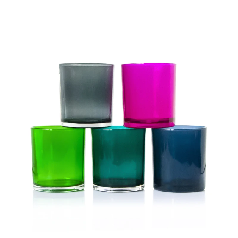 Custom 3oz 5oz 7oz 8oz 10oz  12oz 14oz clear red grey blue green green candles jars with airtight wood lid