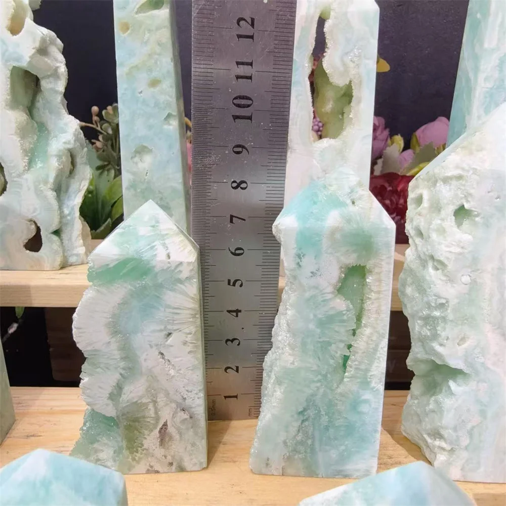 Wholesale Natural Carved High Quality Crystal Hemimorphite Point For Home Decoration