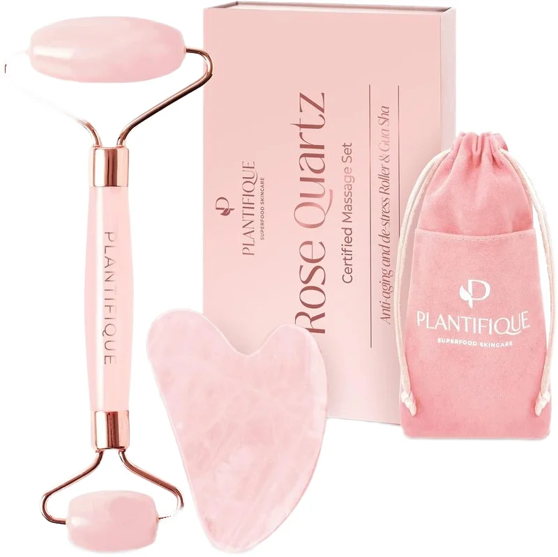 High Quality Private Label Ice Jade Roller Facial Massager Tool Gua Sha Set for Skin Care
