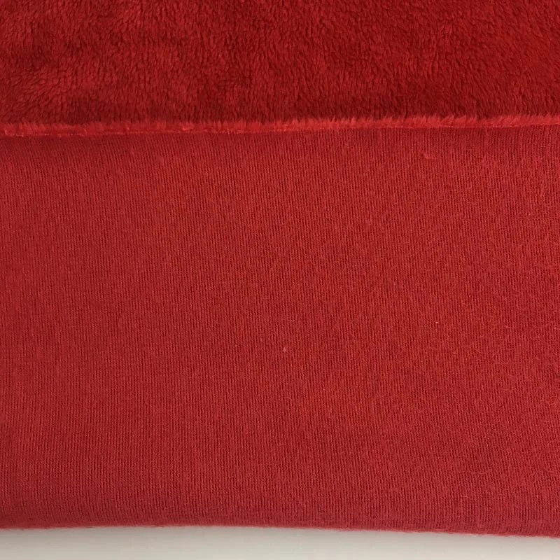 Polyester Red Micro Crystal Super Soft Minky EF Velboa Plush Toy Home Textiles Fabrics