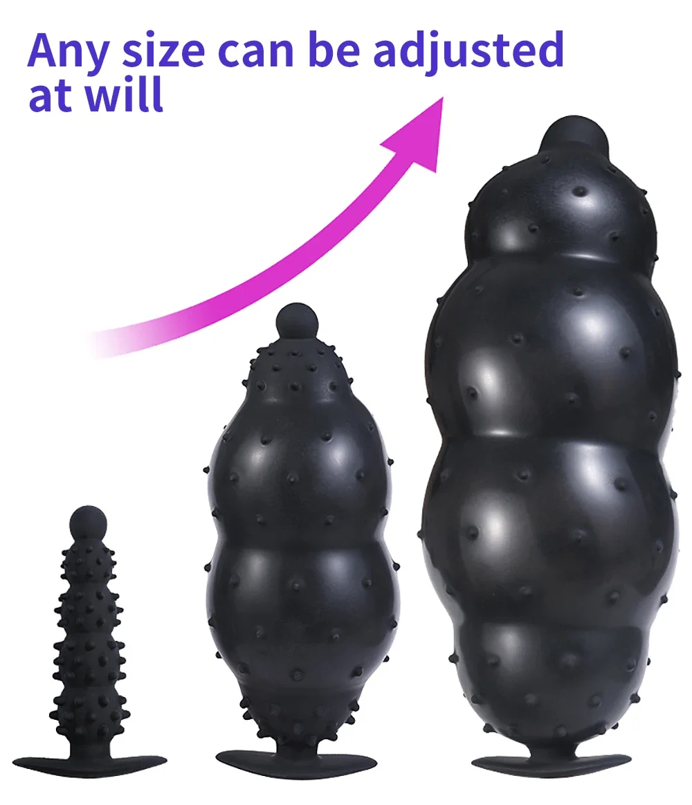 Super Large Inflatable Anal Plug Huge Big Dildo Pump Anal Dilator Expandable Men Prostate Massager Butt Plug Anal Balls Sex Toys