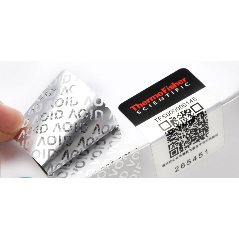Customized anti-counterfeit  box sticker void hologram label