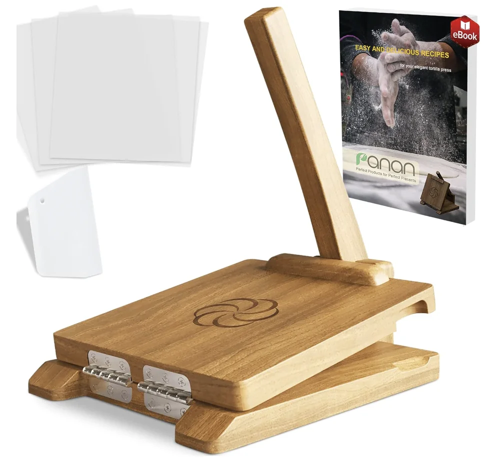 wood Tortilla Press Mexican Tortillera Presser Roti Quesadilla Empanadas Dumpling Skin Dough Maker
