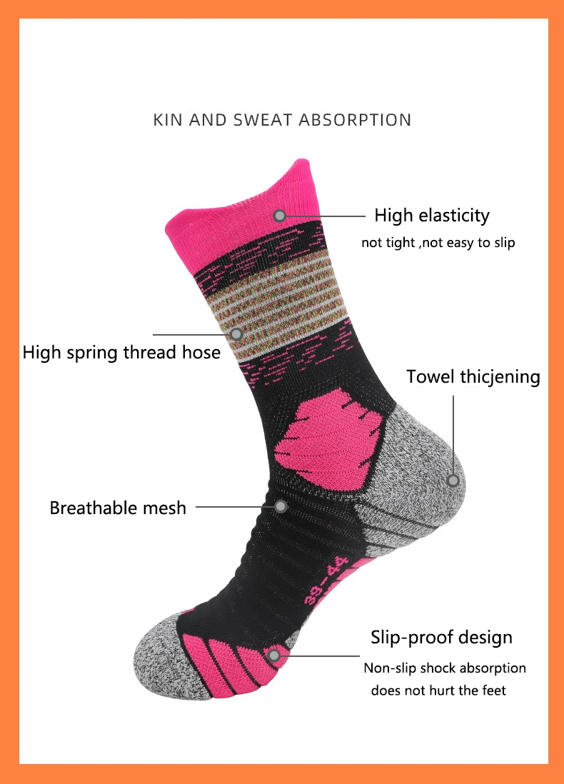 New Design High Quality Cotton Socks Towel Bottom Crew Basketball Men Sport Socks Gym Socks Custom Logo