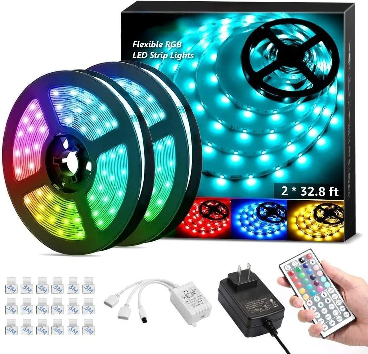 RGB Led Smart Led Lights Strip App Controlled And Remote Led Lights For Bedroom Party Home
