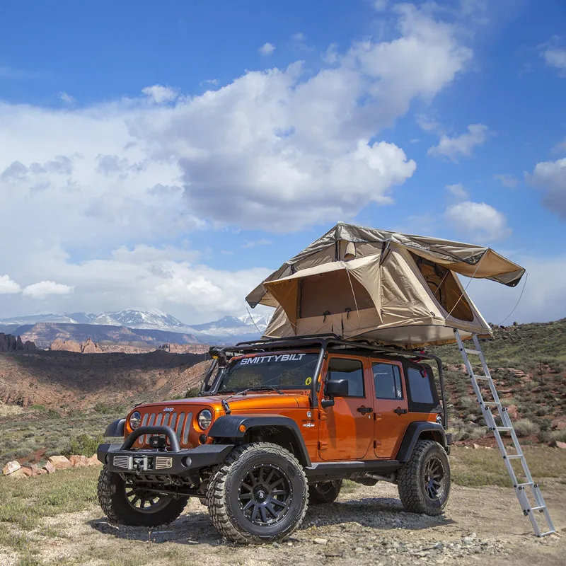 off road outdoor SUV aluminium truck Car Roof Top Tent Camping 4 Person ultra light Retractable car 4wd RoofTop Tent