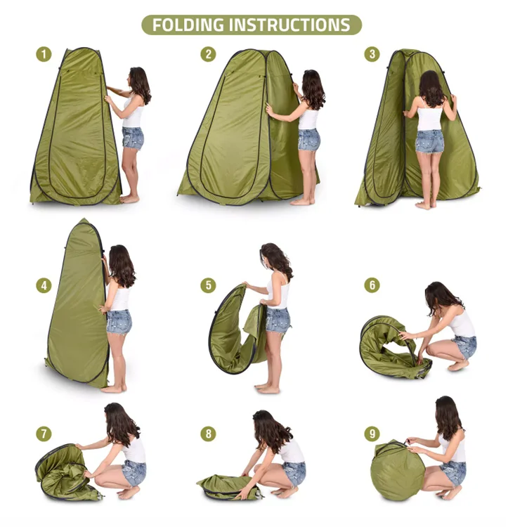 Pop Up tent   portable toilets outdoor camping Changing Room Rain Shelter with Window