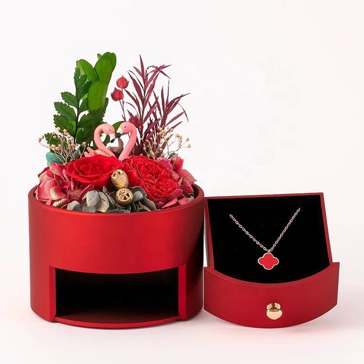 Christmas hot selling factory direct spot supply Yongsheng flower jewelry box ring packing box