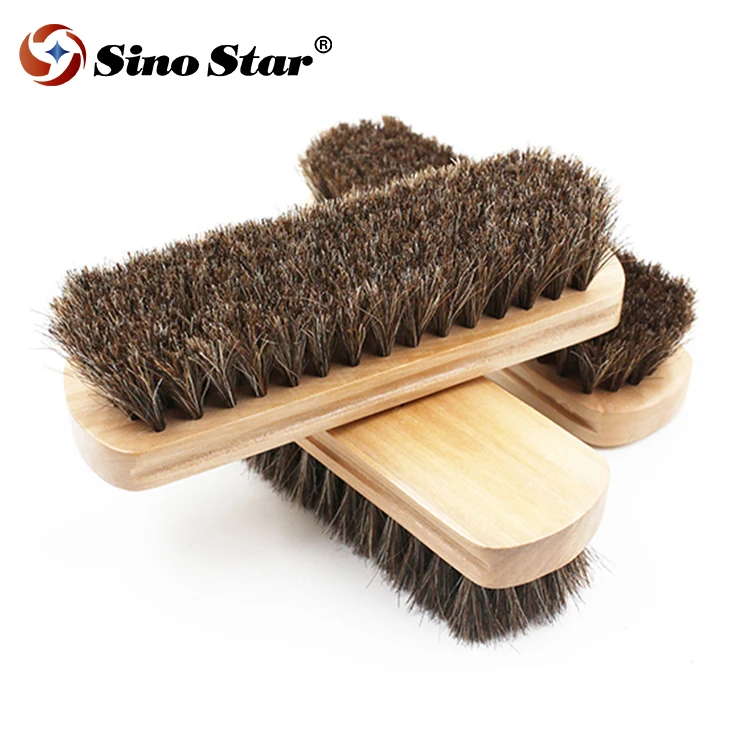 JLM06 Car Wash Brush Premium Horsehair Solid Beech Wood handle Cleaning Tools Interior Leather Detailing Brush