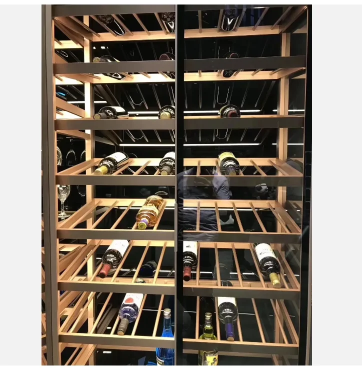 High Standard 304 Quality Stainless Steel Wine Cellar With Electronic Temperature Compressor Wine Refrigerator For Home Using