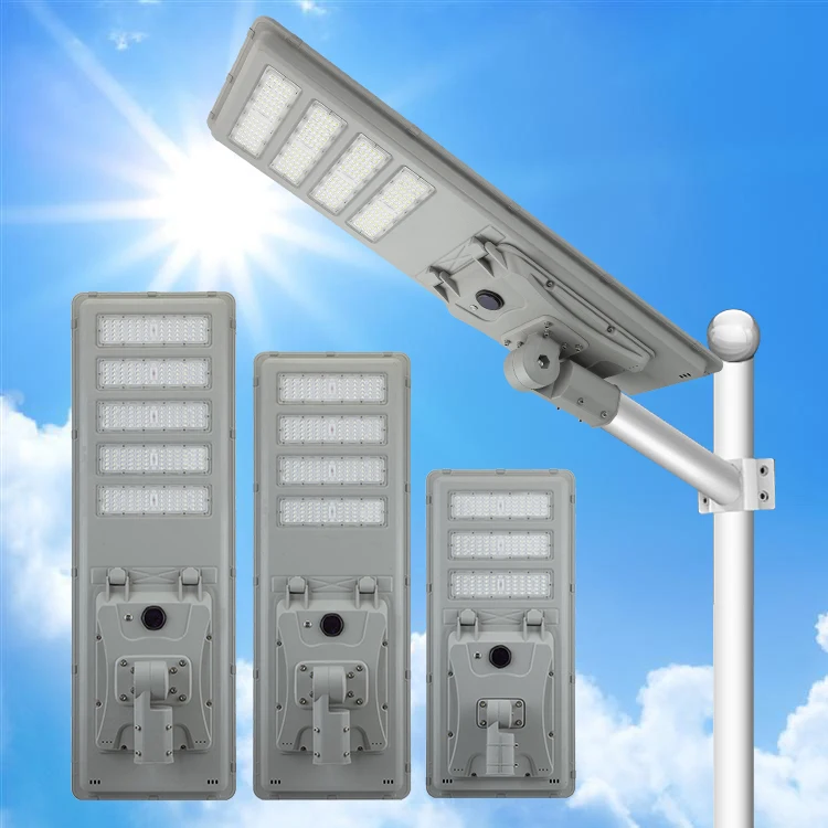 Time Control Radar Sensor Road Outdoor Waterproof Ip65 60 80 100 w All In One Industrial Led Solar Street Light