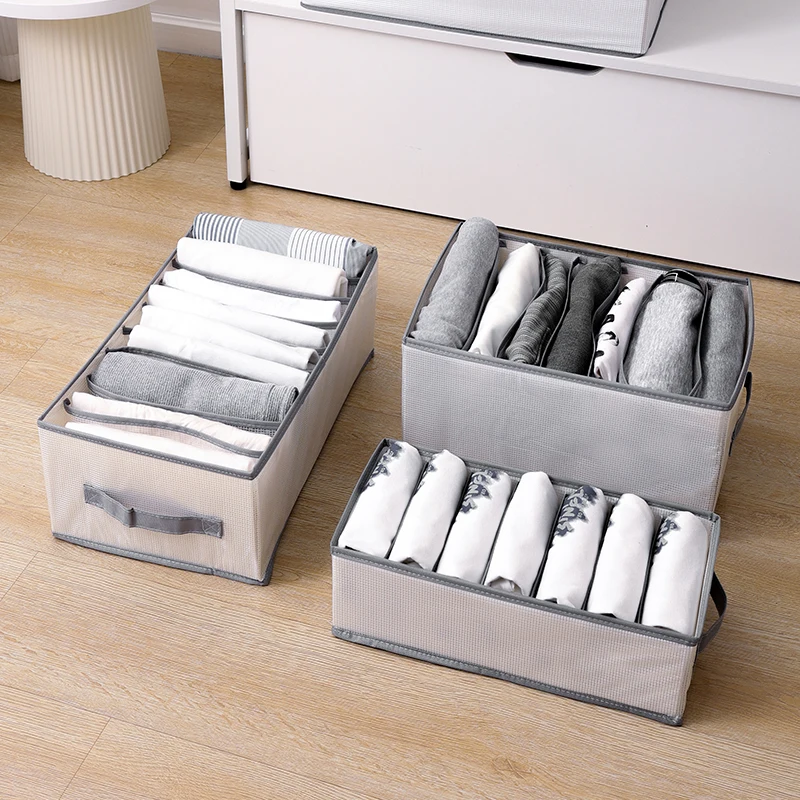 Closet Storage Organizer Box Drawer Divider Pants Finishing Box Wardrobe Folding Shirts Organizer Storage Box