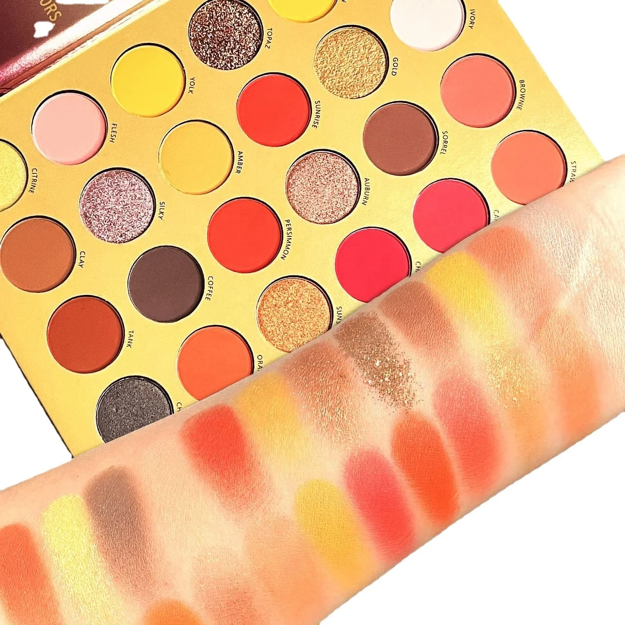 Cosmetic products 72 colors eye shadow palette customized logo glitter and matte for eye beauty book shape highlight eye shadow