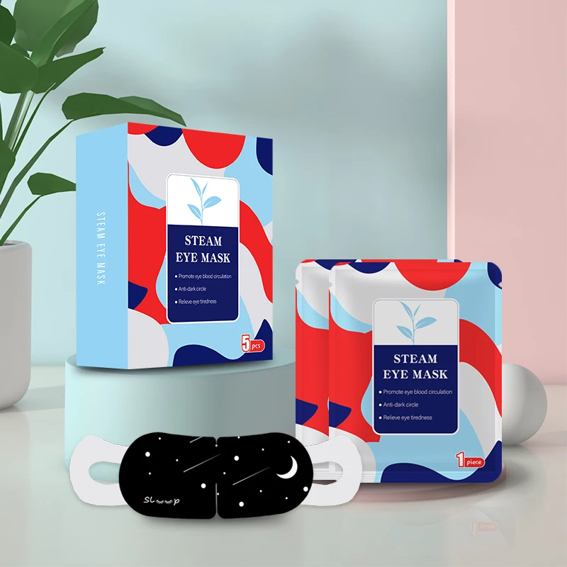 Customized Top Aromatherapy Hot Compress Eye Mask Travel Sleep Relief Eye Fatigue Disposable Lutein Steam Eye Masks