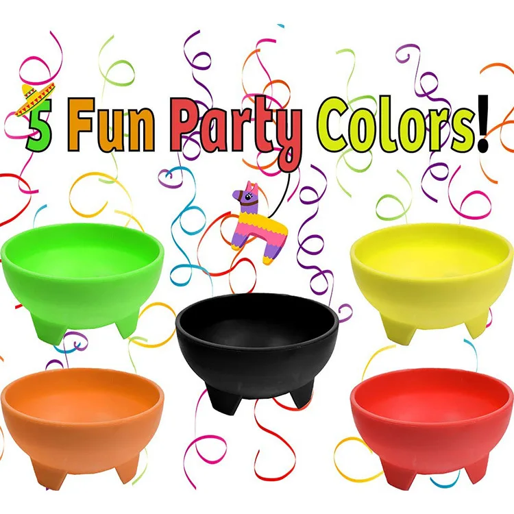 New 2023 Cheap BPA Free Plastic Sauce Cup Snack bowl Mexican Chipotle Chips unbreakable Reusable plastic bowl