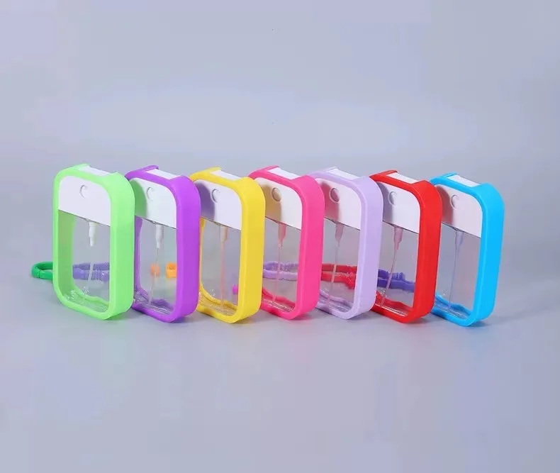 Pocket Card Type Square Hand Sanitizer Flat Credit Card Shape Keychain Perfume Spray Plastic Bottle