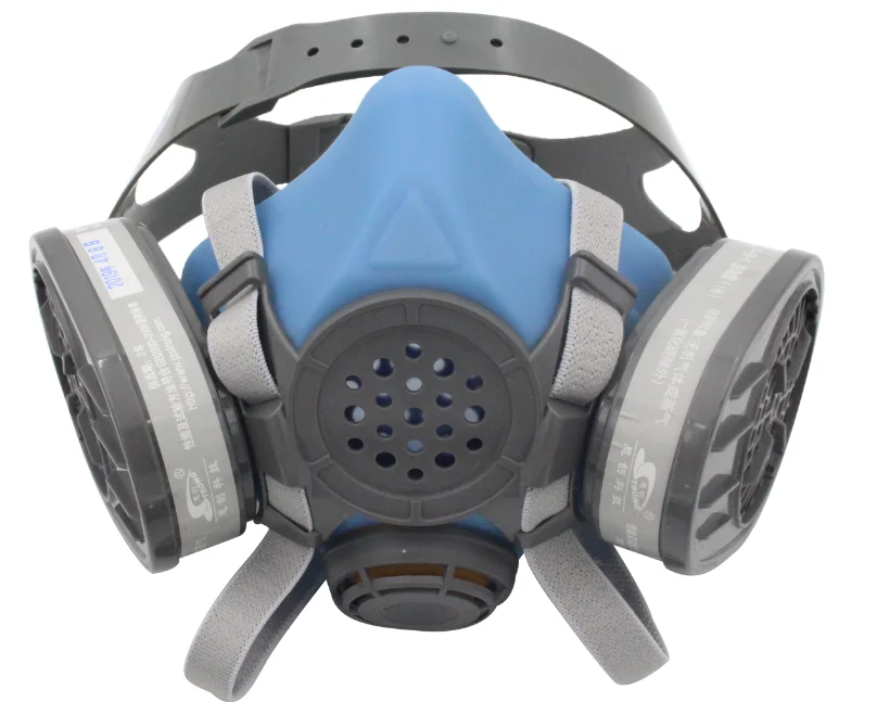 M60 Half Face Aura Mask Gas Respirator Filter for Chemical Pesticide Safety