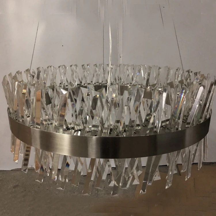 Светильник JC современная роскошная круглая люстра в американском стиле хром хрустальный кулон для азиатского дома