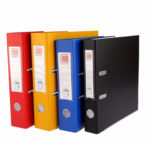 Hot Sale A4 Size Box Lever File A4/FC Office File Folder Lever Arch File Holder Cardboard With PVC Cover Paper Cover