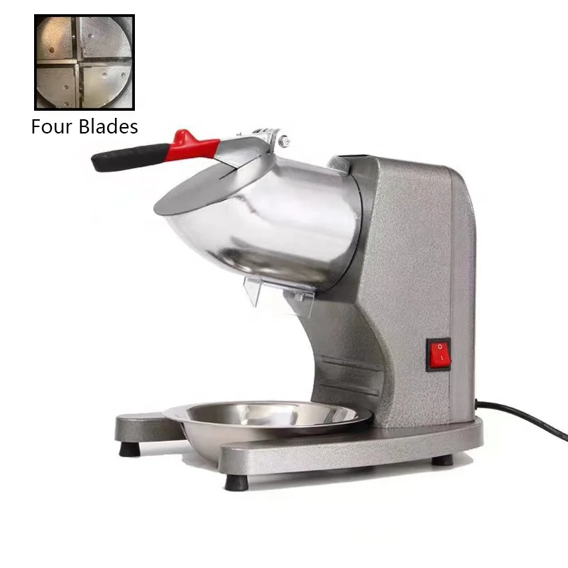 Electric Heavy Duty Ice Cube Crusher Shaver Commercial Snow Ice Cone Machine 220V
