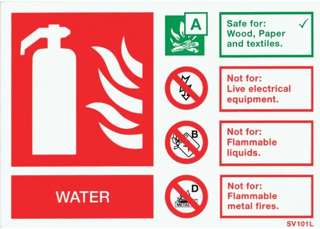 Custom Digital UV Printing PVC Board  Fire Extinguisher Sign Plastic Warning Safety PVC Sign Fire Extinguisher pvc Sticker